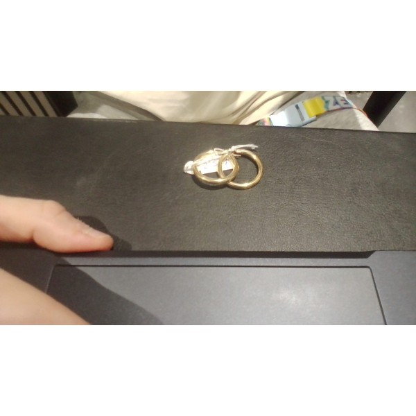 Pendientes aros lisos de oro 18k